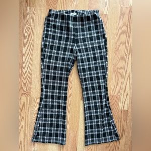 Eyeshadow Plaid Flare Pants, Small